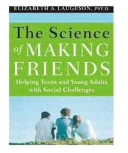 Book cover: The Science of Making Friends. Photo of Three teens sitting in the grass