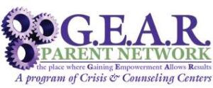 GEAR parent network logo: 3 Cog wheels and program name