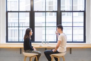 two people having coffee