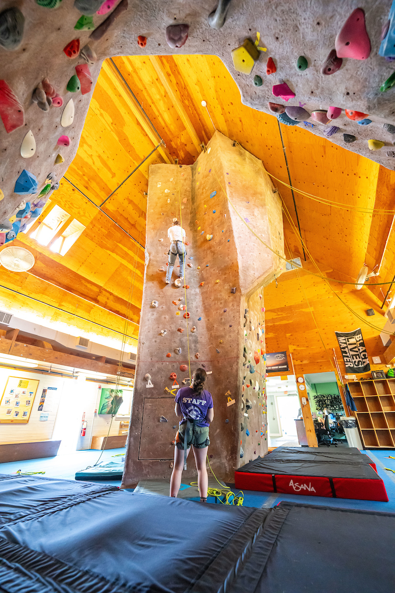 Indoor Rock Climbing Wall Maine Bound Adventure Center University