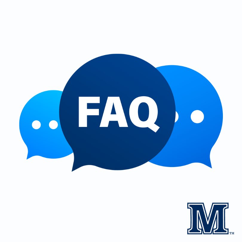 FAQ icon with UMaine logo
