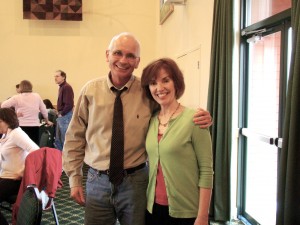 man and woman posing