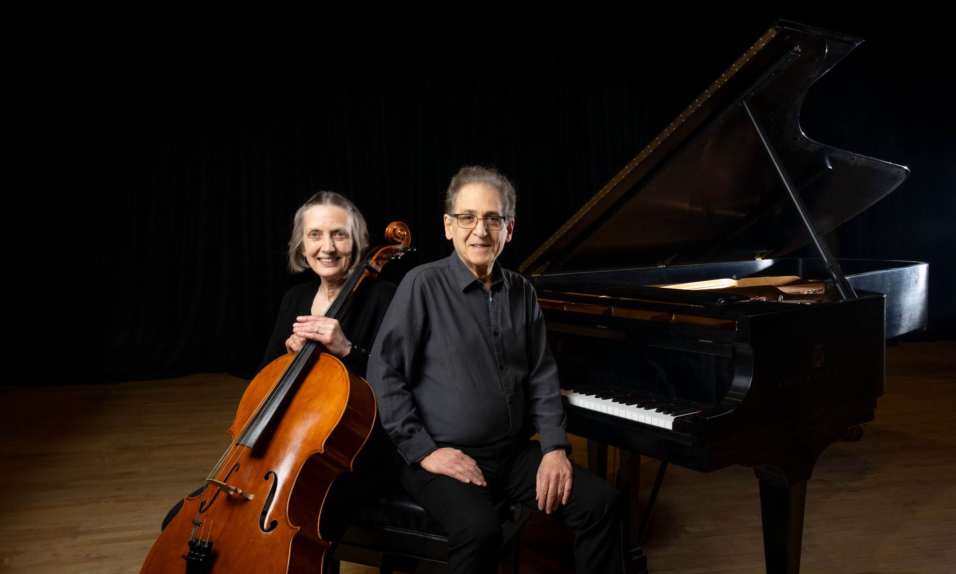 A portrait of two musicians