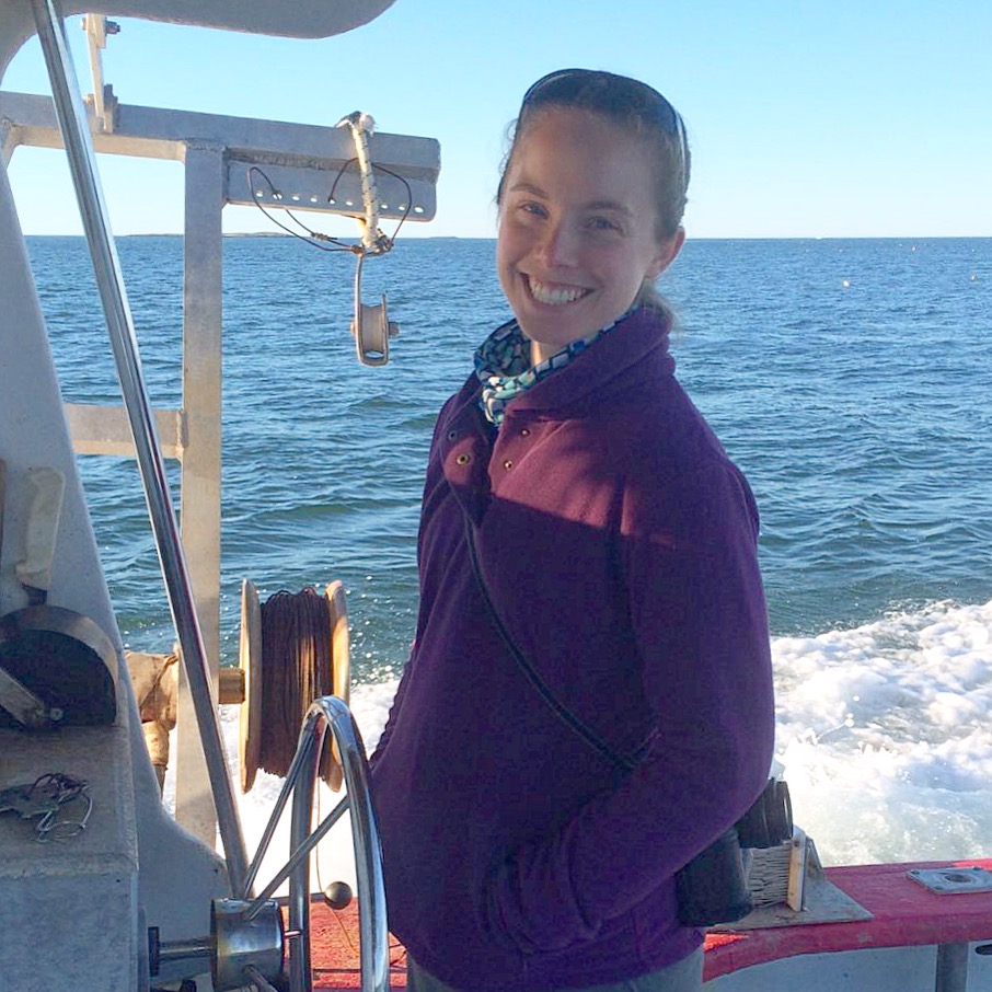 Elisabeth Maxwell on a boat