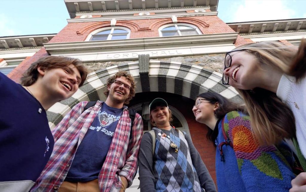 A photo of students standing outside Lord Hall