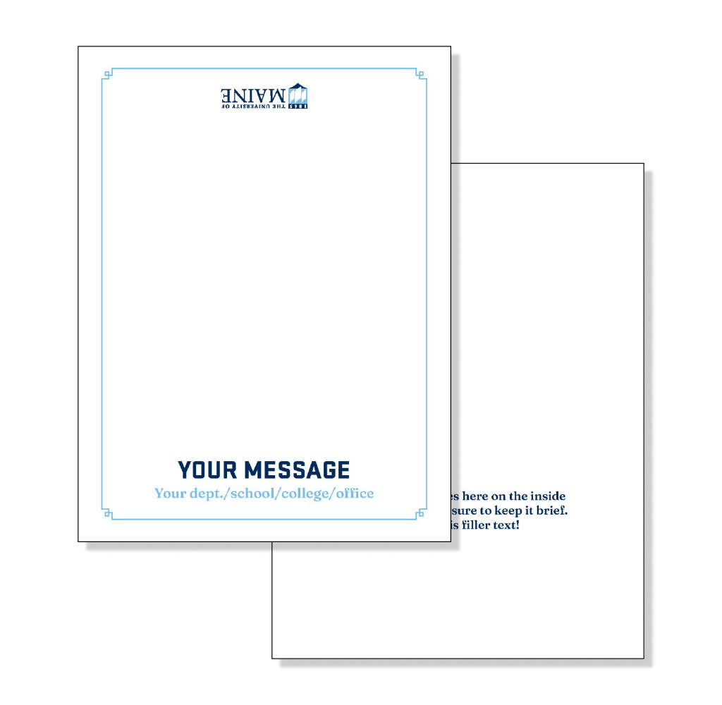 A photo of two templates on a white background