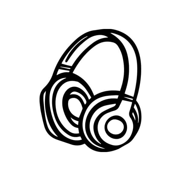 An illustration of headphones