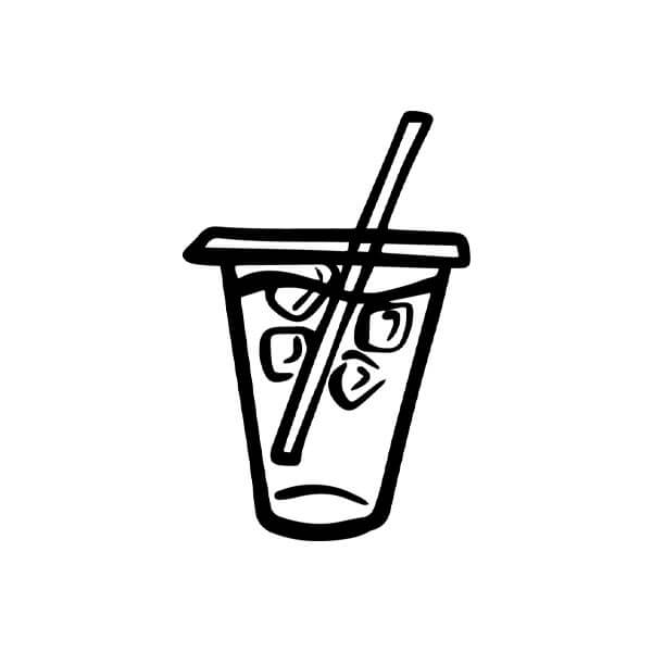 An illustration of iced coffee