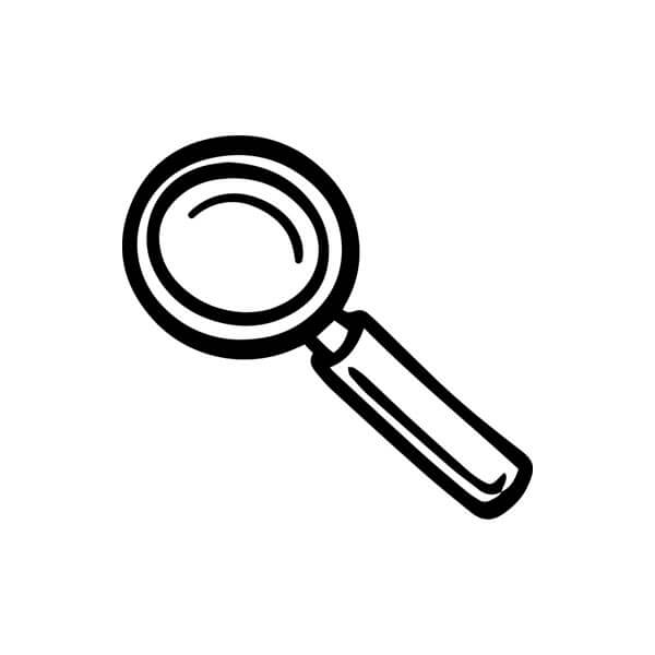 An illustration of a magnifying glass