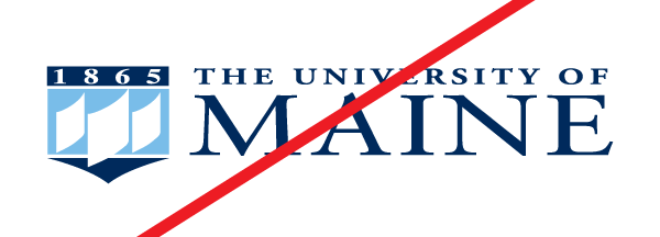 An illustration of UMaine's logo stretched horizontally