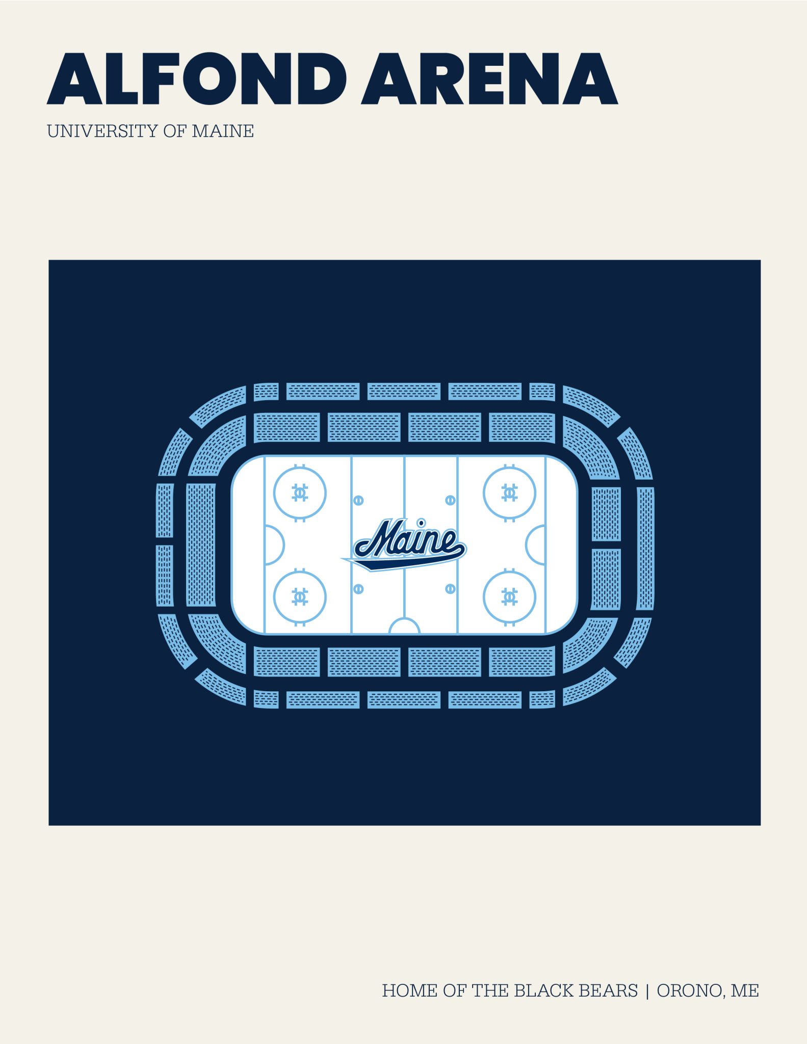 A poster of of Alfond Arena