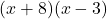 (x+8)(x-3)