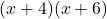 (x+4)(x+6)