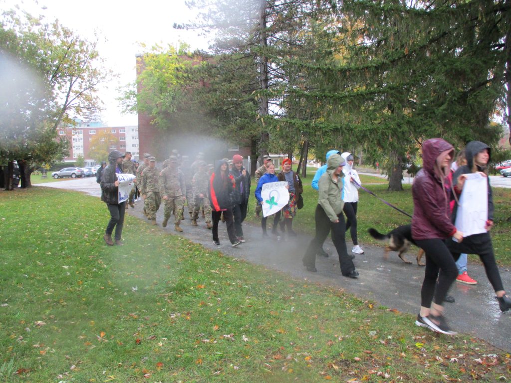 Students marching