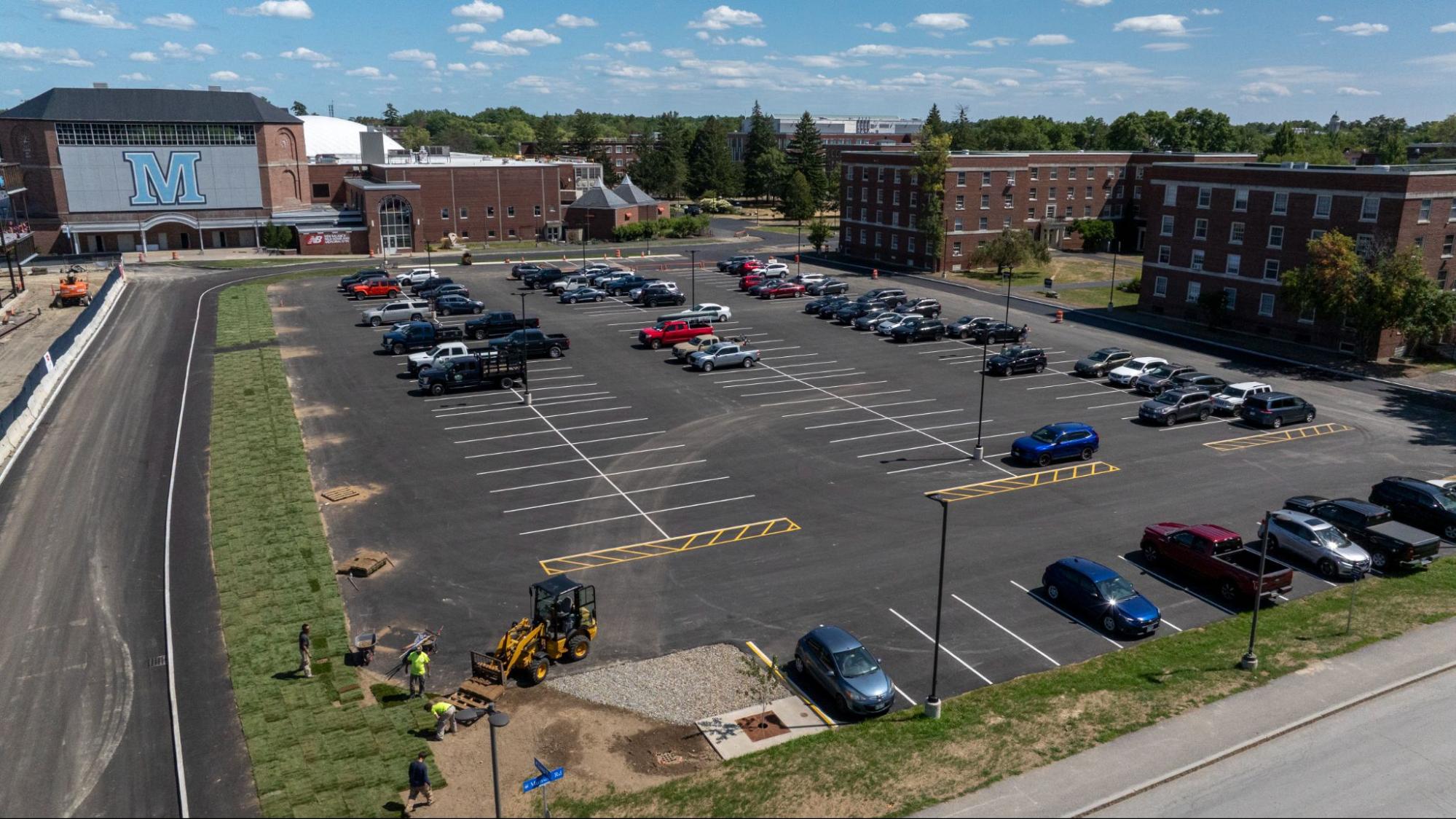 A photo of new parking spaces