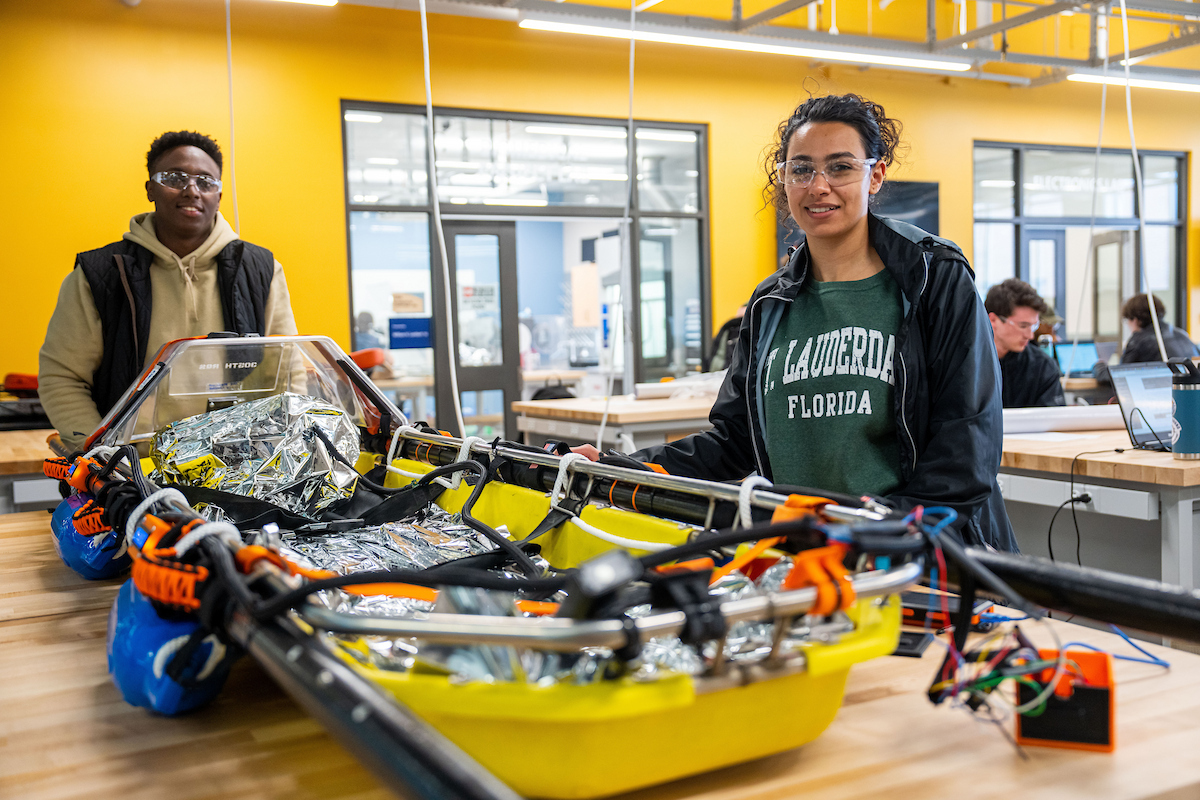Biomedical Engineering students working on healthcare technology