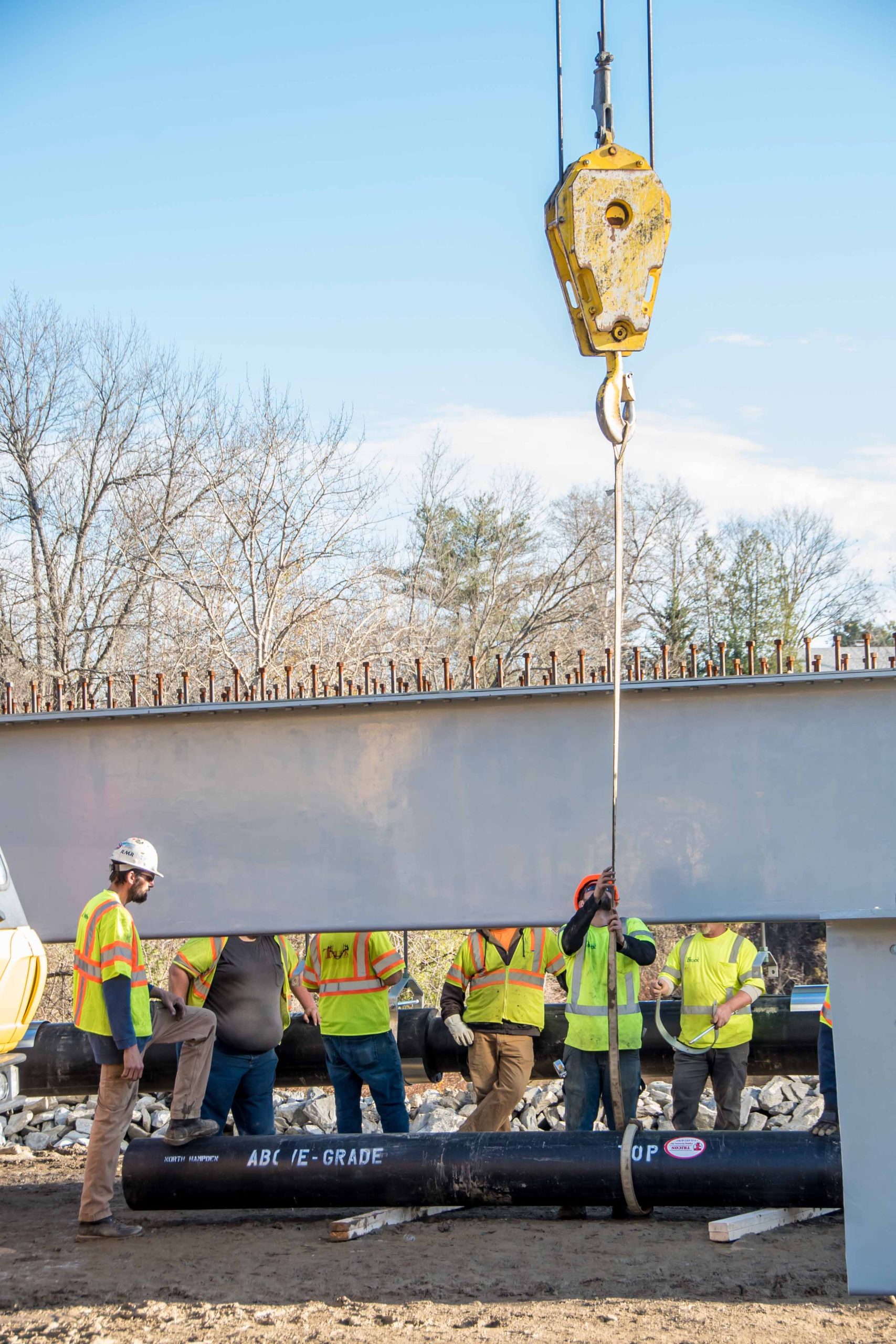 Composite beam installation