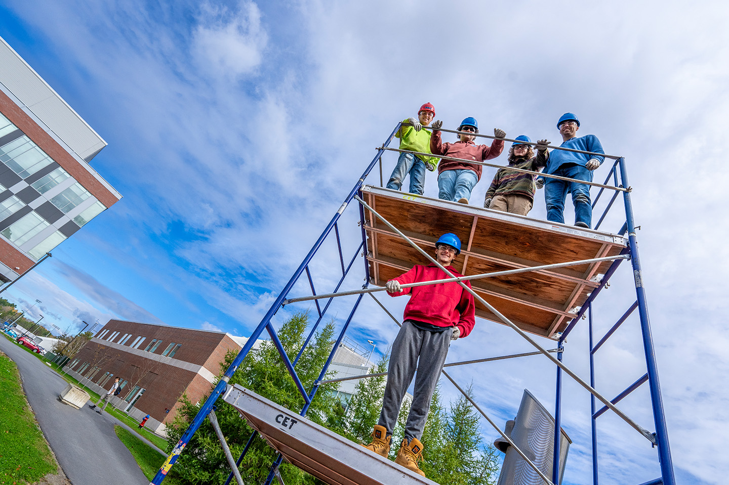 Construction Engineering Technology class goes outside for construction safety