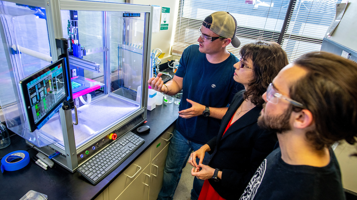 Biomedical students use 3D printed vascular polymers to help solve problems ranging from delivering medicine to people to detecting dangerous chemicals underground
