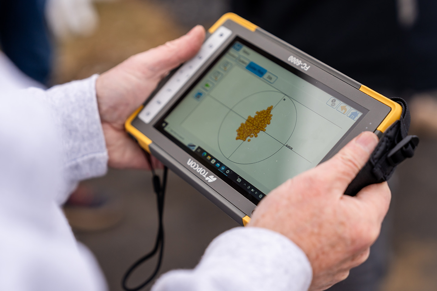 Surveying Engineering Technology engineer looking at a screen