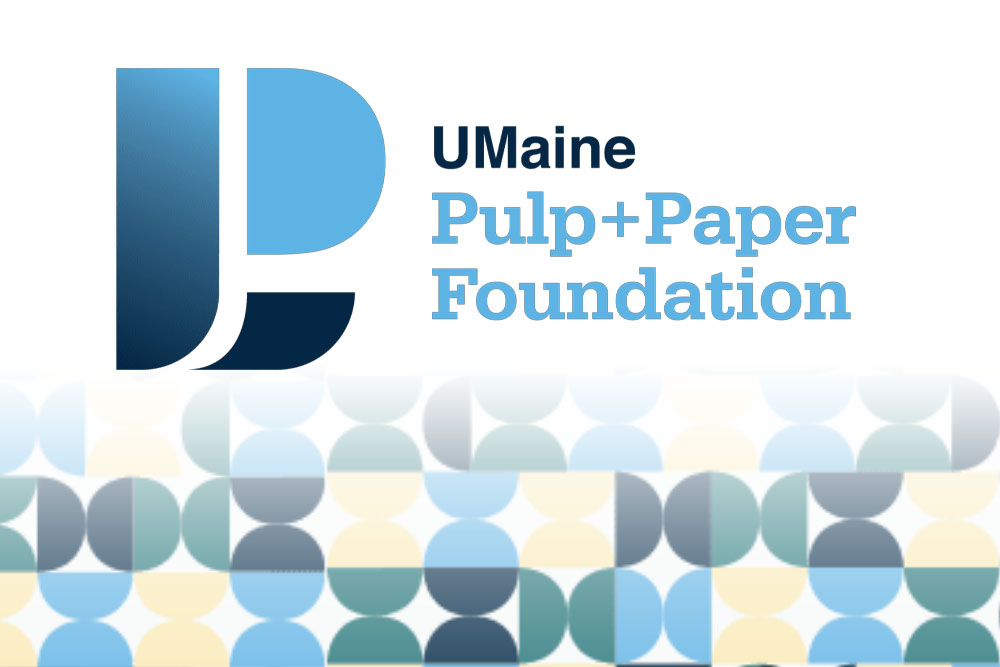 A graphic that states "UMaine Pulp and Paper Foundation"