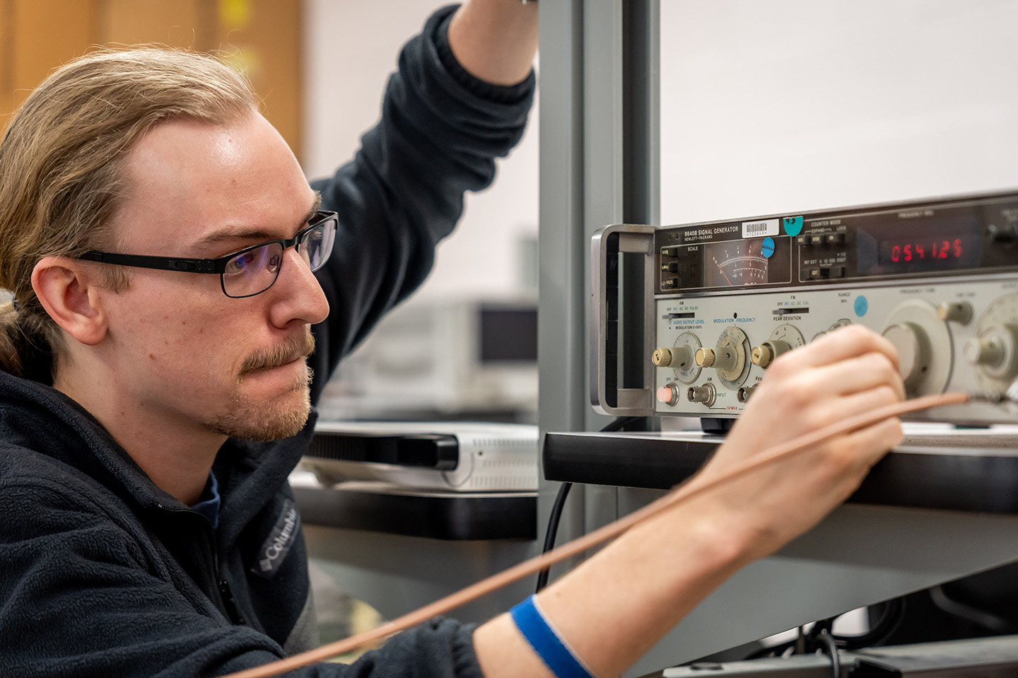 Electrical engineer working with technology
