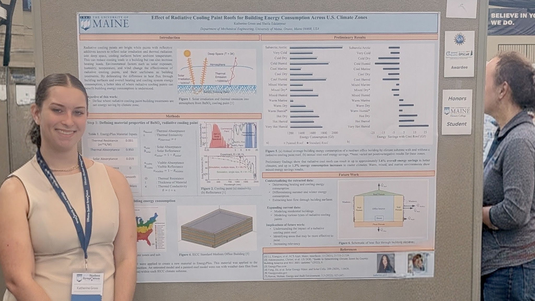 Kat Gross standing in front of a poster