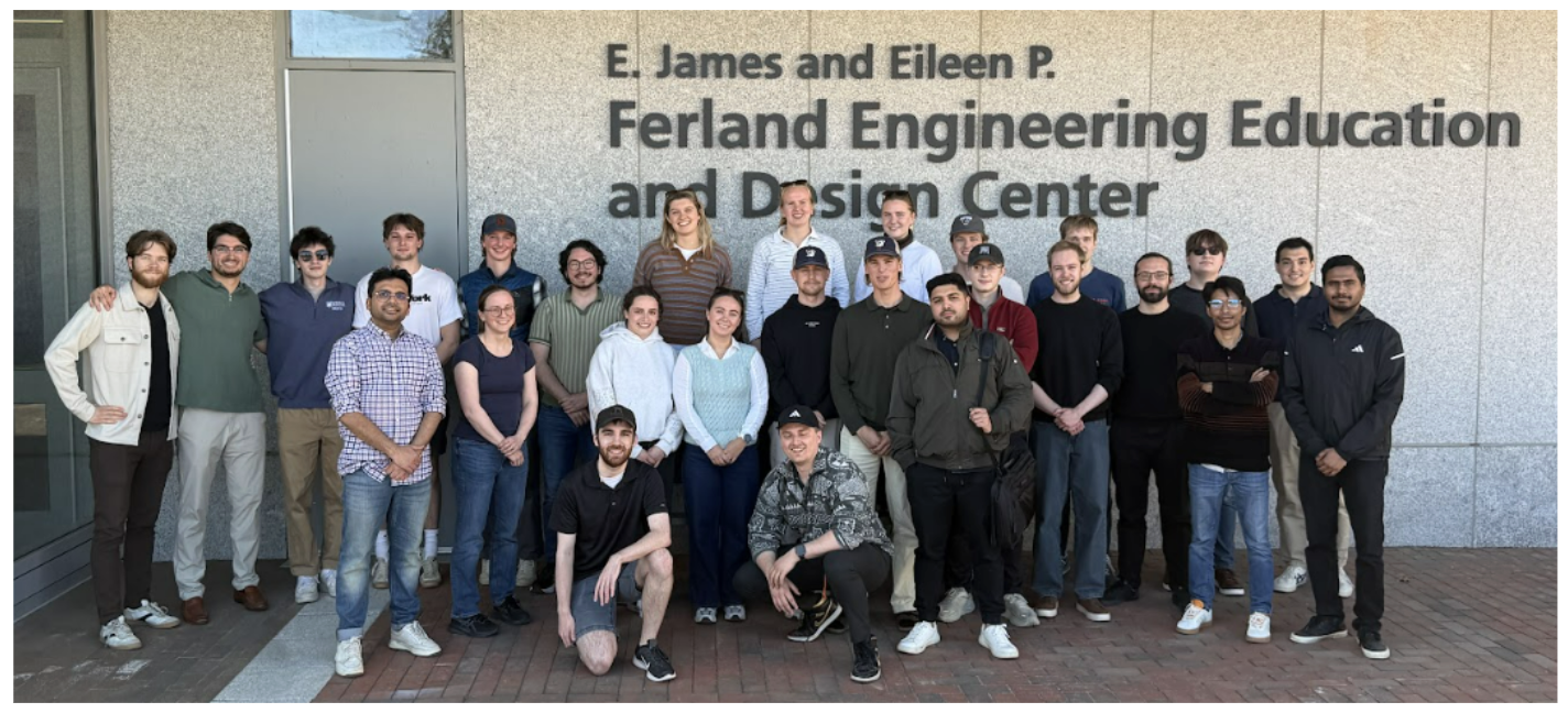 Group of the Blue Economy Workforce in front of the Ferland Engineering Building