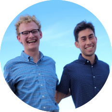 photo of two men (our 2023 interns) smiling