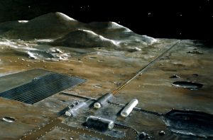 Rendering of lunar base