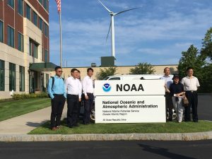 The Chinese delegation arriving at NOAA National Marine Fisheries Service Northeast Regional Office headquarter in Gloucester, MA.