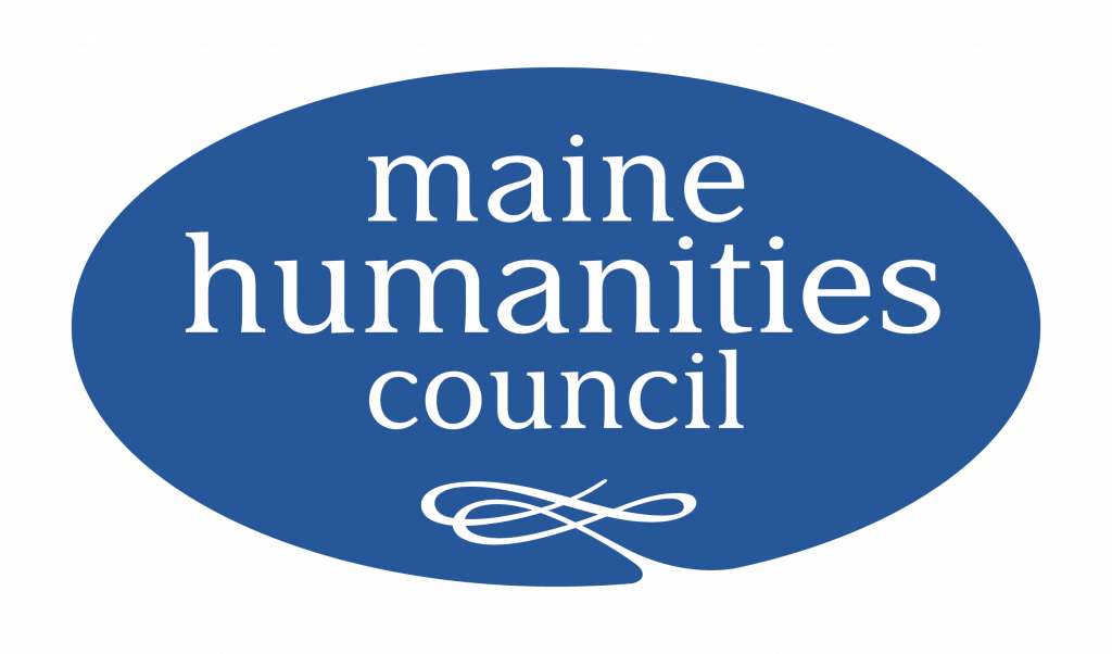 maine humanities council logo on blue background