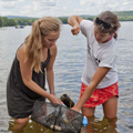 students lake sampling