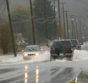 flooded road