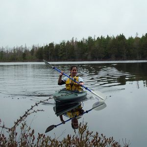Sarah paddling in Newbert