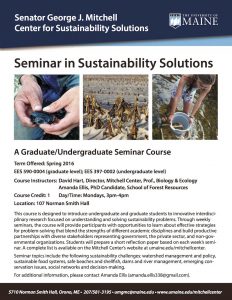 Sustainability Solutions Course Flyer