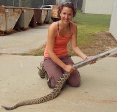 Berlynna Heres with Rattlesnake
