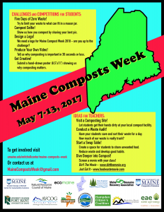 Maine Compost Week student, teacher flyer 