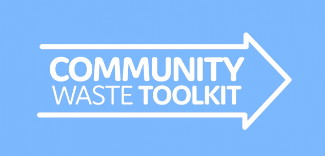 Arrow with words "Community Waste Toolkit" inside