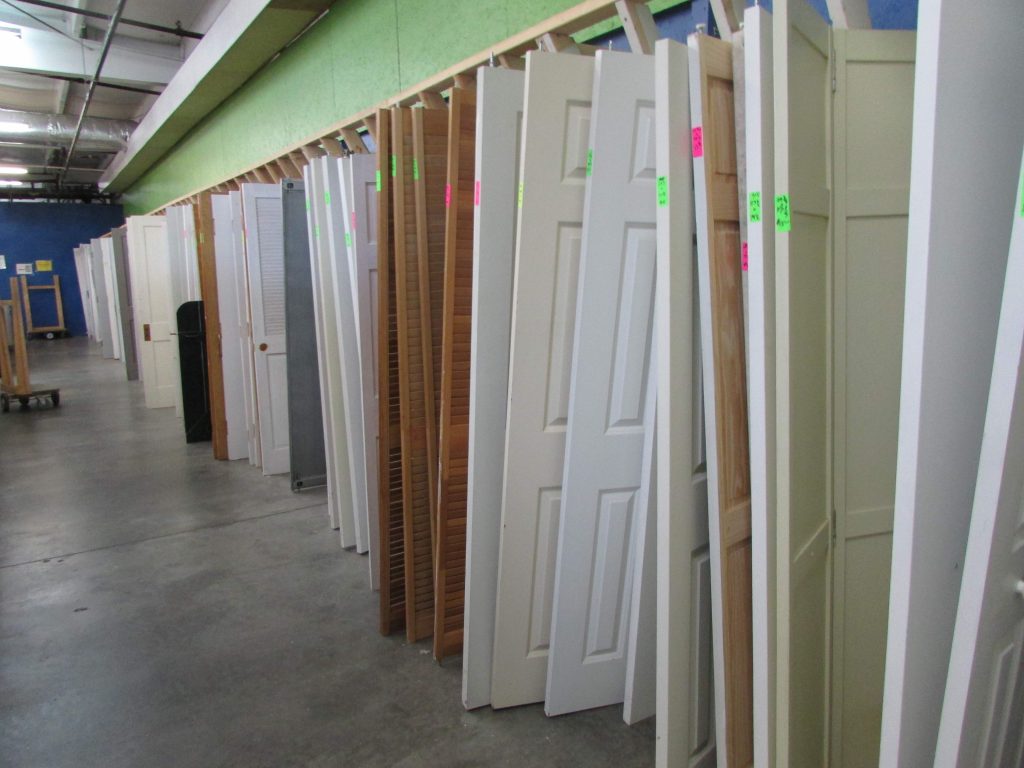 Image of a row of doors available for sale