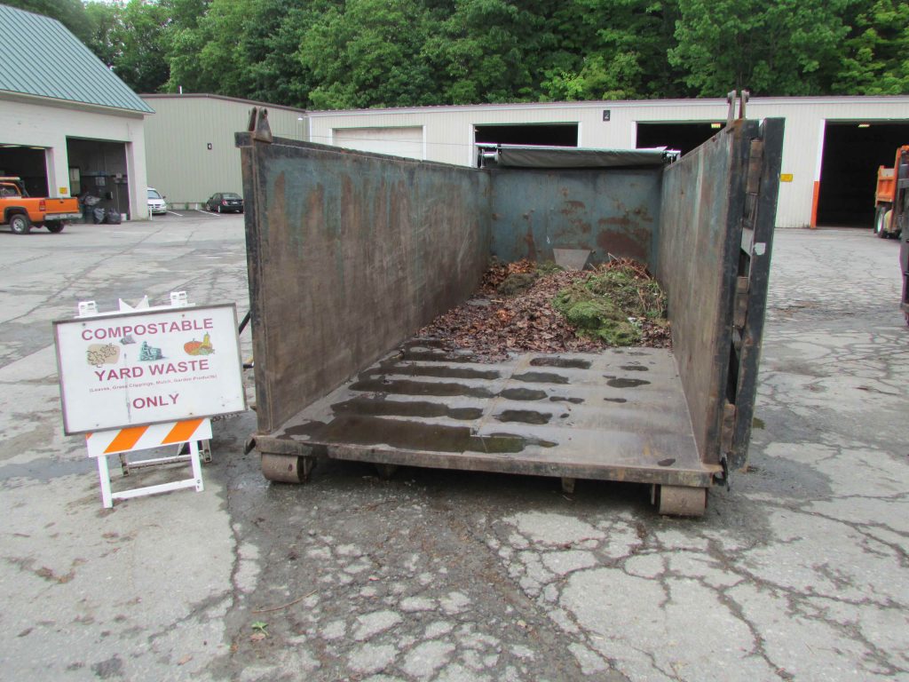 Image of dumpster for leaf and yard waste