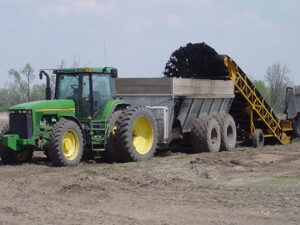 Applying biosolids to farm fields