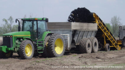 Applying biosolids to farm fields