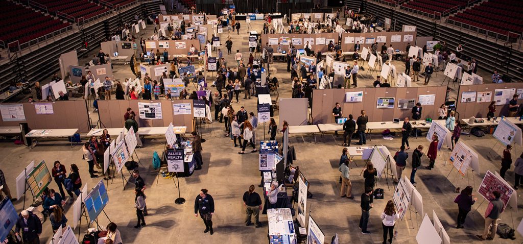 Poster displays at the Student Symposium