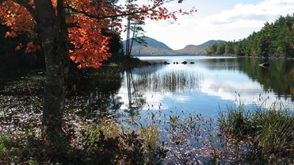 Picturesque view of Eagle Lake, Maine