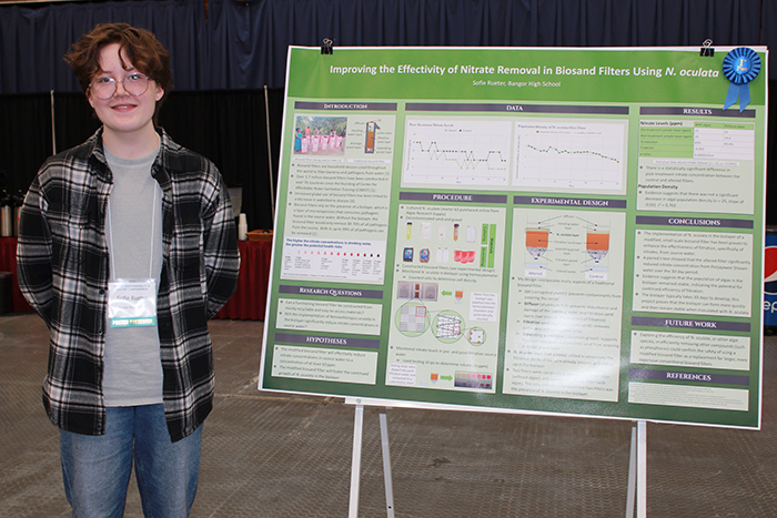 Sophie Rueter with her winning high school poster