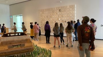 Students visit a museum during a May Term trip to Quebec City.
