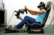 Photo of student using VR