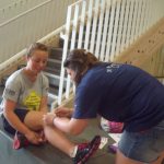 Fix an injury on the stair well
