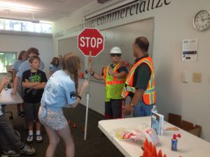 MSTI participants participating in indoor activity for road safety